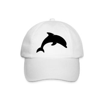 Delphin - Baseballkappe - Weiß/Weiß - Vorne