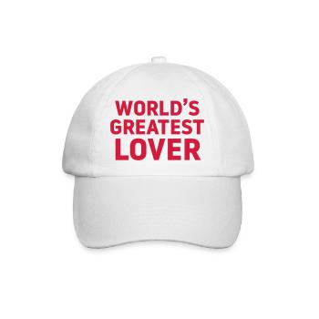 World's greatest Lover Orgasmus Macho Angeber geil - Baseballkappe - Weiß/Weiß - Vorne