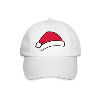 Weihnachtsmuetze - Baseballkappe - Weiß/Weiß - Vorne