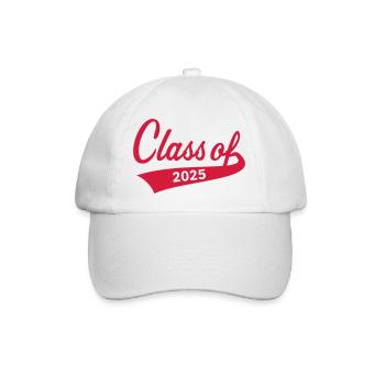Class Of 2025 (Abschlussklasse Schulabschluss Red) - Baseballkappe - Weiß/Weiß - Vorne