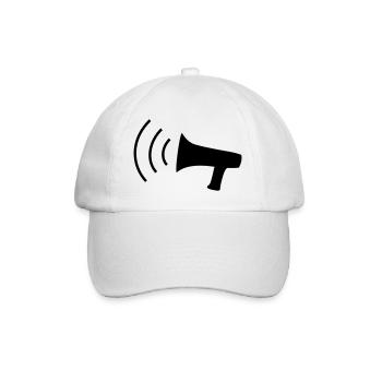 Megaphon - Baseballkappe - Weiß/Weiß - Vorne