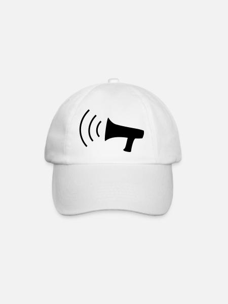 Megaphon - Baseballkappe - Weiß/Weiß