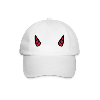 Teufelshörner teuflisch Teufel devil horn evil - Baseballkappe - Weiß/Weiß - Vorne