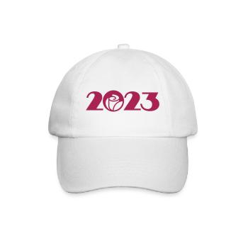 Rose 2023, Florist 2023, Rosenfest 2023 - Baseballkappe - Weiß/Weiß - Vorne