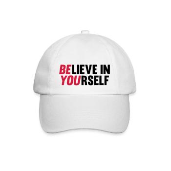 Believe in Yourself - Baseballkappe - Weiß/Weiß - Vorne