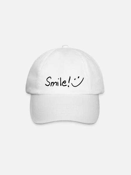 smile - Baseballkappe - Weiß/Weiß