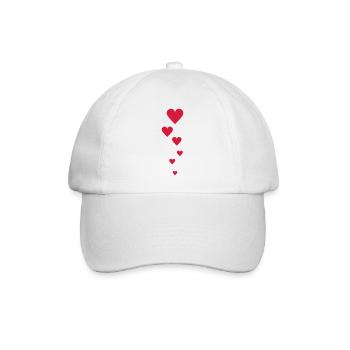 liebe - Baseballkappe - Weiß/Weiß - Vorne