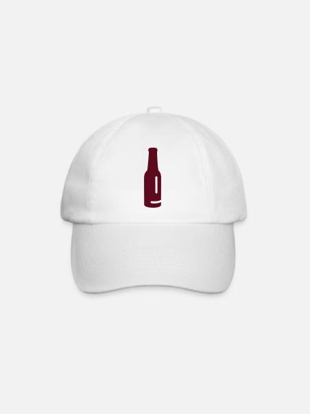 Bierflasche Smile - Baseballkappe - Weiß/Weiß