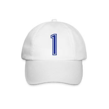 1 - Baseballkappe - Weiß/Weiß - Vorne