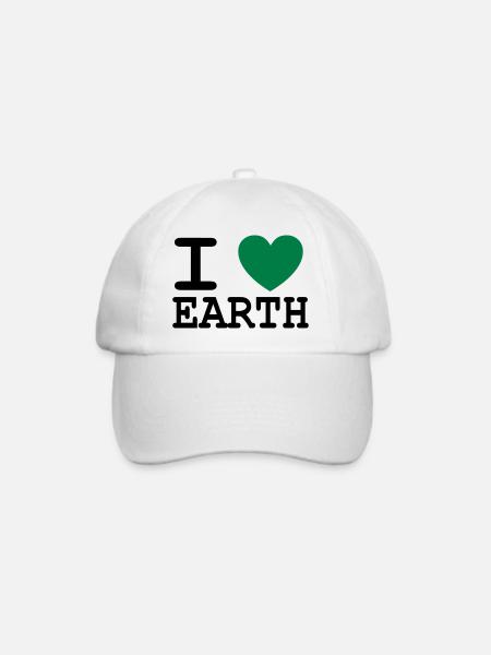 I *heart* earth - Baseballkappe - Weiß/Weiß