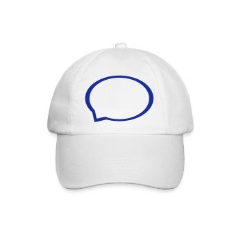 Sprechblase - Baseballkappe - Weiß/Weiß - Vorne