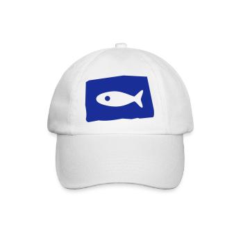 fisch2 - Baseballkappe - Weiß/Weiß - Vorne