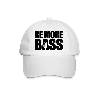 be more bass - Baseballkappe - Weiß/Weiß - Vorne
