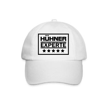 hühner experte - Baseballkappe - Weiß/Weiß - Vorne