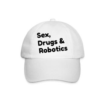 Robotik / Roboter / Robot / Robotics - Baseballkappe - Weiß/Weiß - Vorne