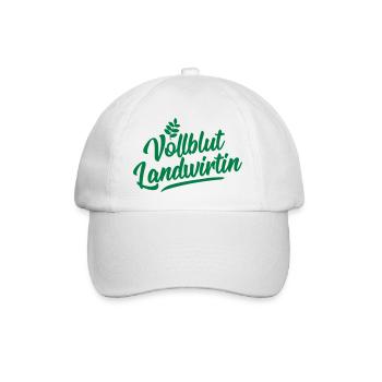 landwirtin vollblut farmerin - Baseballkappe - Weiß/Weiß - Vorne