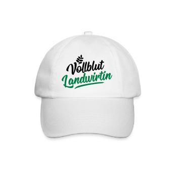landwirtin vollblut design - Baseballkappe - Weiß/Weiß - Vorne
