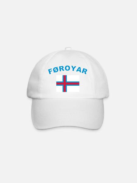 Färöer Inseln - Baseballkappe - Weiß/Weiß