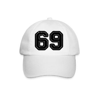 69 - Baseballkappe - Weiß/Weiß - Vorne