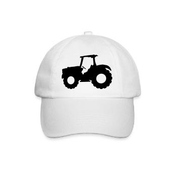 Symbol Bauernhof Traktor - Baseballkappe - Weiß/Weiß - Vorne
