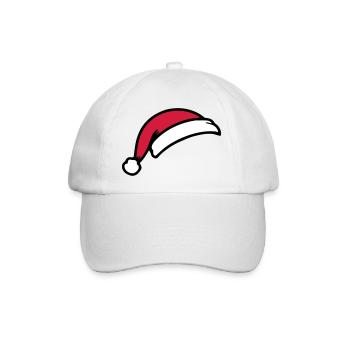 Weihnachtsmütze - Baseballkappe - Weiß/Weiß - Vorne