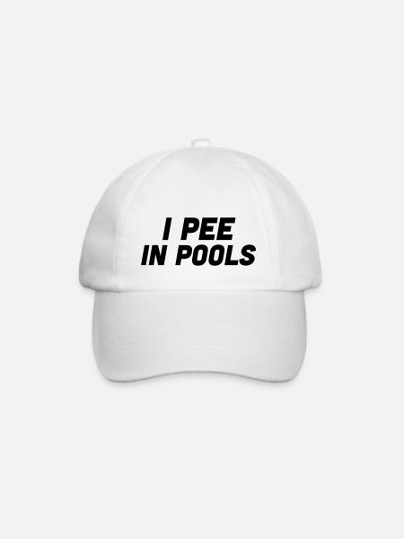 I pee in Pools - Baseballkappe - Weiß/Weiß
