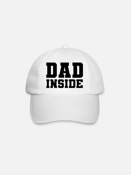 Dad inside - Baseballkappe - Weiß/Weiß