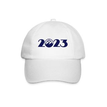 Wandertour 2023, Wandern 2023, Bergsteigen 2023 - Baseballkappe - Weiß/Weiß - Vorne