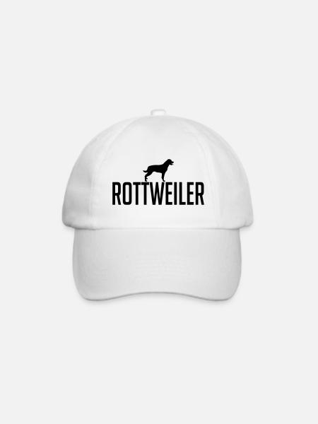 ROTTWEILER Hunderasse Hund Hunde Wilsigns - Baseballkappe - Weiß/Weiß