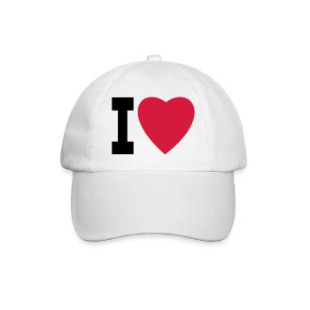ich liebe ich liebe ich liebe - Baseballkappe - Weiß/Weiß - Vorne