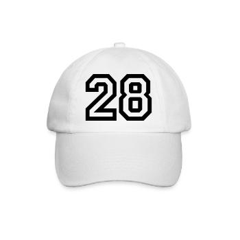 28 Collegestyle - Baseballkappe - Weiß/Weiß - Vorne