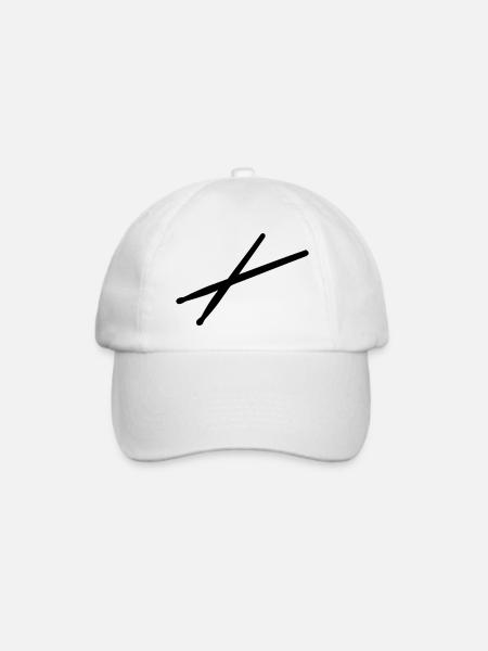 Drumsticks Schlagzeug - Baseballkappe - Weiß/Weiß