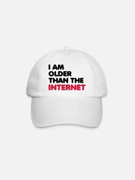 I am older than the internet - Baseballkappe - Weiß/Weiß