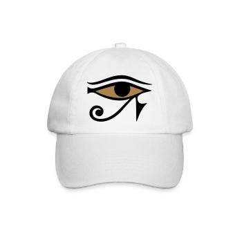 Horus Auge Schutzsymbol Glücksbringer Horusauge - Baseballkappe - Weiß/Weiß - Vorne