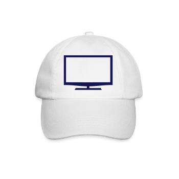 tele tv television - Baseballkappe - Weiß/Weiß - Vorne