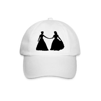 Lesbische Prinzessin, lgbt - Baseballkappe - Weiß/Weiß - Vorne