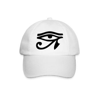 Eye Of Horus / Auge des Horus - Baseballkappe - Weiß/Weiß - Vorne