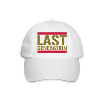Letzte Generation | Farben änderbar - Baseballkappe - Weiß/Weiß - Vorne
