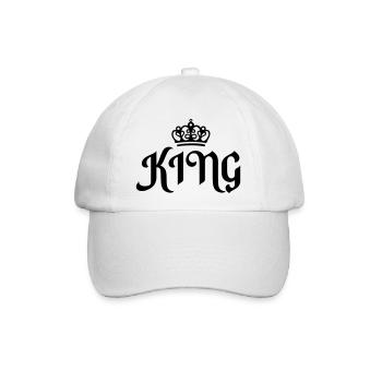 king - Baseballkappe - Weiß/Weiß - Vorne
