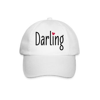 Kosename Valentinstag Darling Herz Love Paar Liebe - Baseballkappe - Weiß/Weiß - Vorne