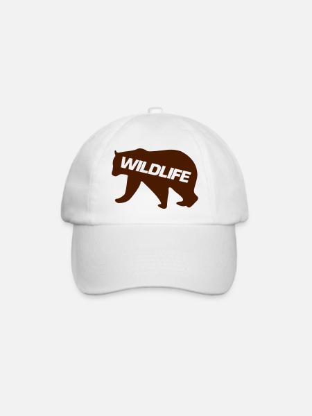 bär wildlife - Baseballkappe - Weiß/Weiß