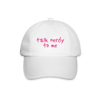 talk nerdy to me II - Baseballkappe - Weiß/Weiß - Vorne