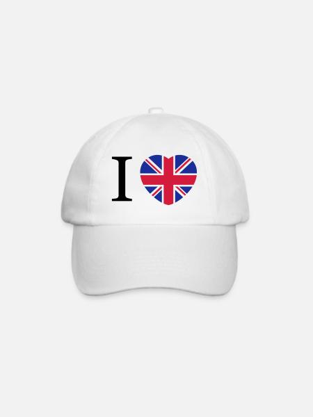 Großbritannien - Baseballkappe - Weiß/Weiß