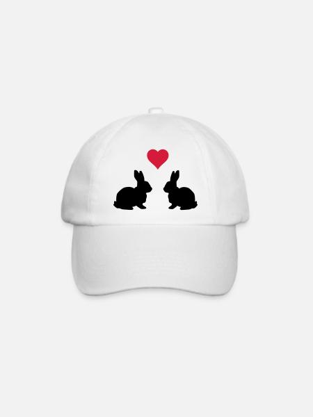 Love Hasen - Baseballkappe - Weiß/Weiß