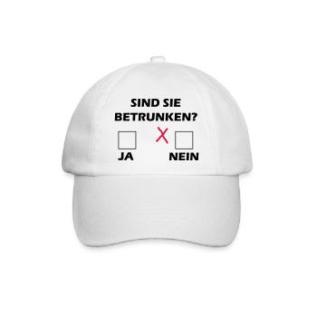 Sind Sie betrunken? - Baseballkappe - Weiß/Weiß - Vorne