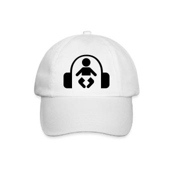 baby headphone music - Baseballkappe - Weiß/Weiß - Vorne