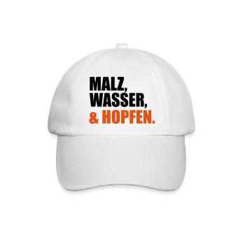 Bier - Baseballkappe - Weiß/Weiß - Vorne