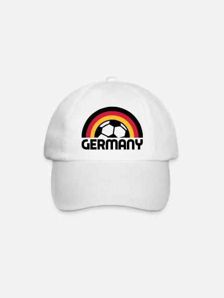 german rainbow soccer - Baseballkappe - Weiß/Weiß