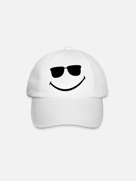 smileface_2 - Baseballkappe - Weiß/Weiß