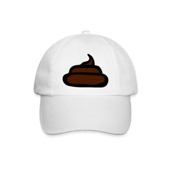 Scheiße poo poop shit crap fun design - Baseballkappe - Weiß/Weiß - Vorne